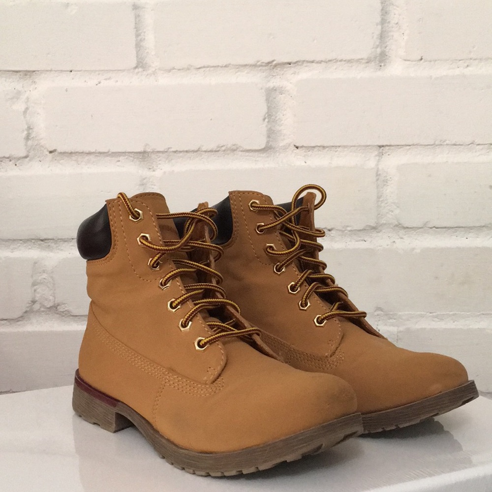 Tan ankle booties